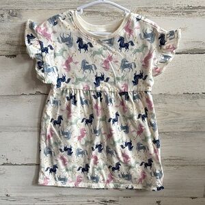 ❤️ PICK 4/$20 Old Navy Cream and Pink Graphic Dress